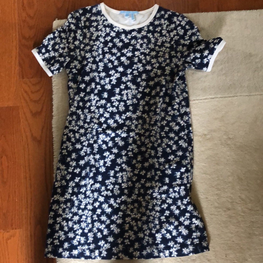 Draper James Floral Short Sleeve Navy Dress XS